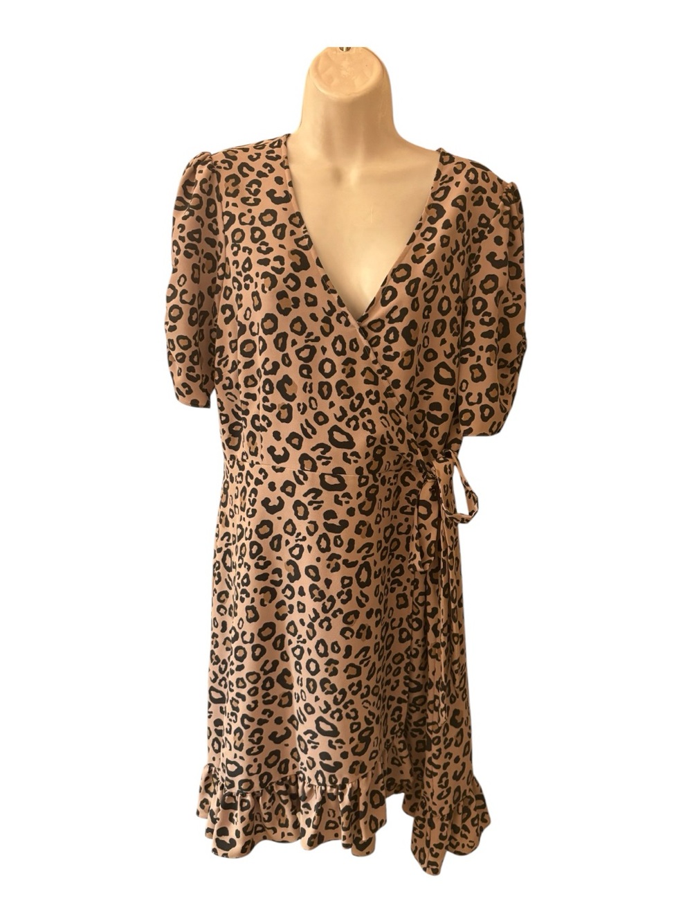Sanctuary Animal Print Faux Wrap Dress